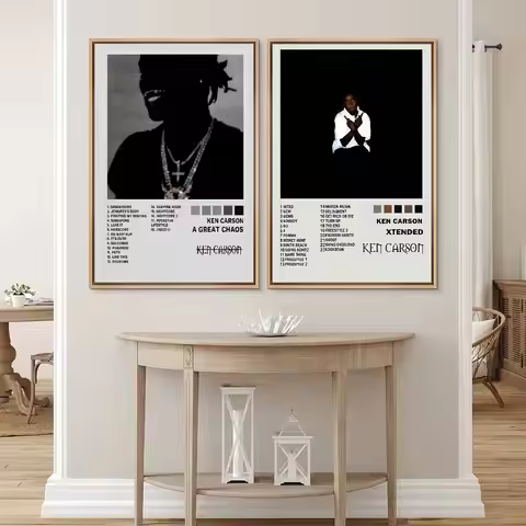 Pop Singer Ken Carson More Chaos Poster Living Room Bedroom Bar Cafes Wall Home Decoration Gifts