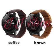 [Strap] bimowarso~ Leather Strap Watch Accessories Xiaomi Huami Amazfit Pace 2 Stratos - Coffee