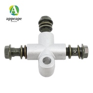 APPEAPE Hydraulic Brake Adapter, M10 Banjo Bolt  Line Coupling Brake Line Connector, Durable 3 Way B