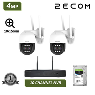 2ECOM 4MP 10x Zoom In wireless cctv set pan tilt control rotate Audio CCTV Wifi CCTV wireless eyebal