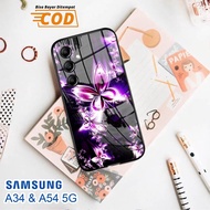 Softcase Glass Kaca SAMSUNG A34 & SAMSUNG A54 (5G) - Case Handphone SAMSUNG A34 & SAMSUNG A54 (5G) [