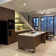 Dry Kitchen dan Top Table Quadra - Custom HPL Tipomi