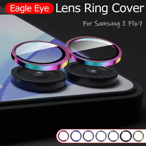 2Pcs/1set Zflip7 Eagle Eye Metal Lens Ring Cover For Samsung Z Flip 7 5G Sumsung Zflip Flip7 2025 Sa