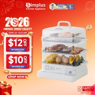 Simplus Kit Electric Food Steamer | 3 Tier 21L|1300W Concentrated Heating 24H Timer DZEG005