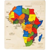 7 Continents & 5 Oceans of the Earth Wooden Jigsaw Puzzle for Kids | 21 Puzzle Pieces | Learning & E