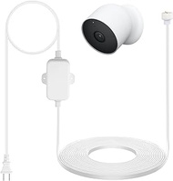 UYODM 16.4Ft/5m Charging Cable Power Adapter Designed for Google Nest Cam Outdoor or Indoor,Battery - 2nd Generation,No Need for Charging Head,Suitable for Indoor and Outdoor,IP67 Waterproof (White)