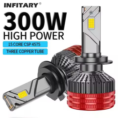 Infitary H7 H4 LED Car Headlight Globes Canbus Lamp 300W High Power H11 HB3 HB4 9005 9006 Three Copp