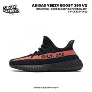 Yeezy Boost 350 V2 Core Black Red Sneakers 100% Global