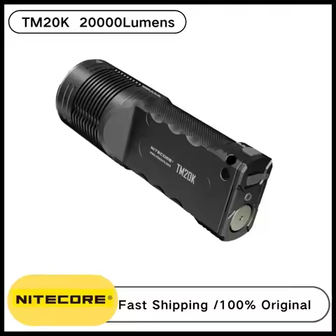 NITECORE TM20K Tactical Flashlight 20000Lumens 19 x CREE XP-L2 LEDs USB Rechargeable Built-In Batter