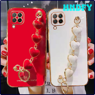 HNDFY Electroplated Love Heart Bracelet Phone Case For Huawei Nova 8i 3 3i 5T 7i 4 8 P20 P30 P40 Lite P50 Pro V40 Cover Luxury Coque KYRTR