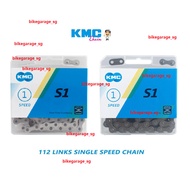 [SG SELLER] KMC Bicycle MTB Chain S1 Single Speed Fixed Gear Bike 112L E-Bike JiMove Eco Drive Chain