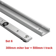 2pcs T Track and Miter Track Jig Kit T Slot Miter Bar Slider Kit - Woodworking Table Saw Miter Gauge