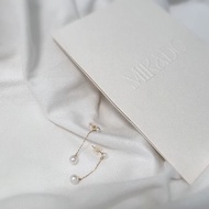 心連心耳環- 18K純金日本Akoya珍珠耳環