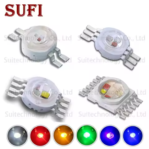 3W 4W 5W 6W 15W 18W RGB RGBW RGBWY RGBWYV High Power LED 4pin 6pin 8pin 10pin 12pin Colorful DIY Mol