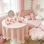 Lace Wallpaper Sweet Cream Style Floral Fresh Student Dormitory Living Room Bedroom Anti-dust Wallpa