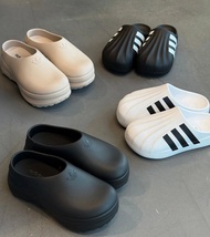 Adidas adifom superstar 貝殼頭 廚師鞋 拖鞋 黑色 白色 卡其色