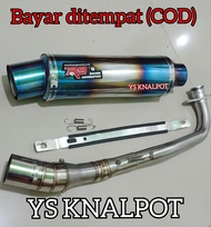 knalpot racing r9 blue buat beat vario pcx namx aerox mio xeon jupiter vega spin scopy supra revo ge