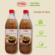 (Combo 6 chai) Nước Cốt Phở Bò Cô đặc Vị Gia 1kg thơm ngon chuẩn vị an toàn tiết kiệm