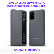 [CHÍNH HÃNG] Bao Da Clear View Samsung Galaxy S20/ S20Plus/ S20 Ultra - Màn hình led thông báo cuộc 