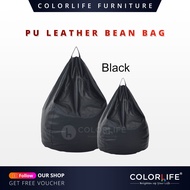 Color Life PU Leather Bean Chair  (Big / Medium) / Bean Bag Sofa / Relax Chair / Inflatable Chair For Living Room / Hot Selling!