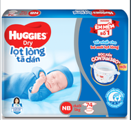 [ XÃ KHO TÃ  GIÃM  GIÁ ]TÃ DÁN TRẺ SƠ SINH HUGGIES NB 74 MIẾNG [ Dành cho trẻ sơ sinh dưới 5 kg ]