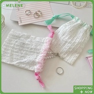 MELENE Drawstring Bag, Durable Portable Storage Bag, Simplicity Dustproof Polka Dots Reusable Jewelr
