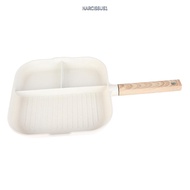 NARCISSUS13A0E Breakfast Pan, Aluminum Alloy Even Heating Frying Pan, Kitchen Utensils White Versati