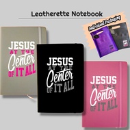 Leatherette Notebook with Bible Verse Design, A5 and A6 Sizes