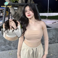 Sexy Long-Sleeved Crop Top Korean Style Fashion Y2k