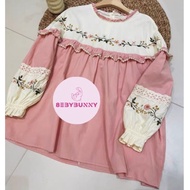 Vintage Embroidered Babydoll Coquette Blouse