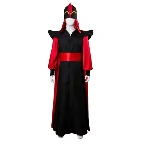 2025 11 Movie Themagic Lamp Aladdin Man Makeup Costume Adult Role Play Wizard Jafar Robe Costumes Ha