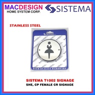 ∢ — ◮ SISTEMA T1002 SIGNAGE S/S - SHE, CH FEMALE CR SIGNAGE