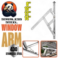 🐼 [1Pcs] Window Hinge 4 Bar Hinge Window Arm Window Stay / Engsel Tingkap Aluminium Kaca Stainless S