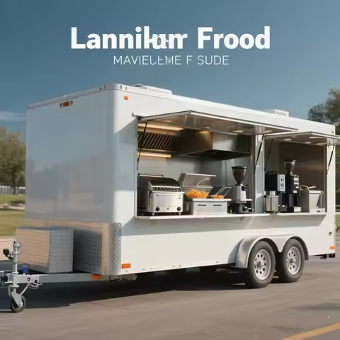 USA Standard Food Truck Trailer Mobile Cart Caravan off road camper trailers snack cart ice cream tr