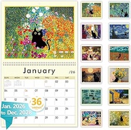 GuassLee Cat Wall Calendar 2026-2028, Vertical Wall Calendar 2026, 36-Months Hanging Art Calendar Ja