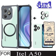 itel A50 Shockproof Phone Case for itel A50 A 50 ItelA50 Ceramic Screen Protector + With Magnetic Wi