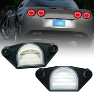 2Pcs For Corvette C4 C5 C6 Impala Monte Carlo Lumina SSR S10 Beretta White LED Number License Plate 