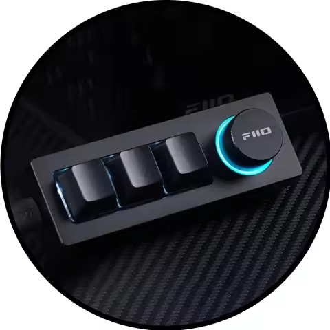 FiiO KB1K Aluminum Alloy Mechanical Keyboard Magnesiumn Musical Knob Mini Keyboard Keycap Remote Pc 
