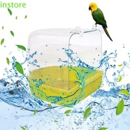 INSTORE Bird Bathtub Hanging on Cage Plastic Box Bird Supplies Cage Accessories Birdbath