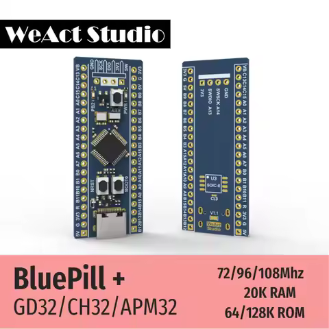 WeAct BlueBill Plus APM32F103CBT6 GD32F103CBT6 CH32F103C8T6 CH32V203C8T6 Learning Board Instead STM3