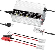58.4V 10A LiFePO4 Battery Charger 48V(51.2V) 10A Rechargeable Charger with Multiple Safety Protectio