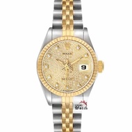 【大眾金時代】ROLEX勞力士69173 Datejust 蠔式女錶 半金款 金色十鑽紀念面 台灣保單 大眾金時代B1376