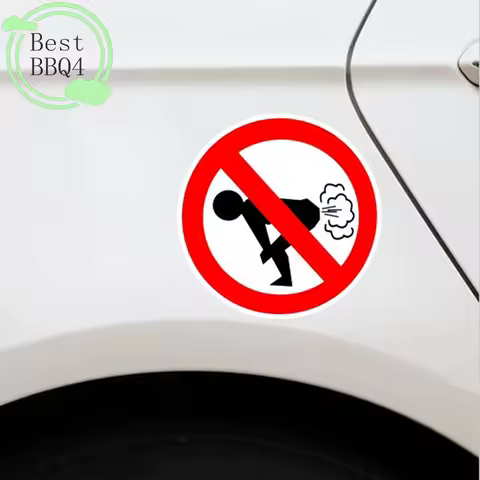 (BBQ4)Interesting No Farting Car Sticker Funny Ass PET Decal Car Styling Auto Decors