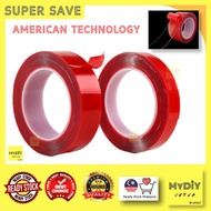 Pelekat Dua Muka Double Sided Acylic Tape American Technology Clear