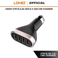 LDNIO C701Q Quick Charge 2.0 Intelligent Smart Dual 2 USB Car Charger (6.6A)