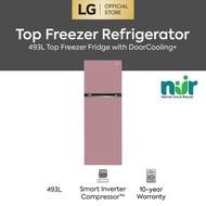 493L Top Freezer Fridge in Clay Pink Finish