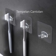 Tempelan Cantolan Dinding 6 PCS Hook Tembok Gantungan Keramik Sticker Kamar Mandi Perekat Dindin