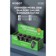 Robot RT-CC6 35W USB A Car Charger + USB C Car Charger-PCS
