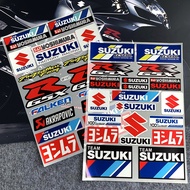 SUZUKI-For Reflective Car Motorcycle Whole SET Sticker Decals  Suzuki Motorcycle Scooter Body Fuel Tank Riding Helmet Windshield Glass Fender Motor Bike Accessories Decal.