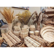 6 Pcs Rattan place mat alas rotan coaster